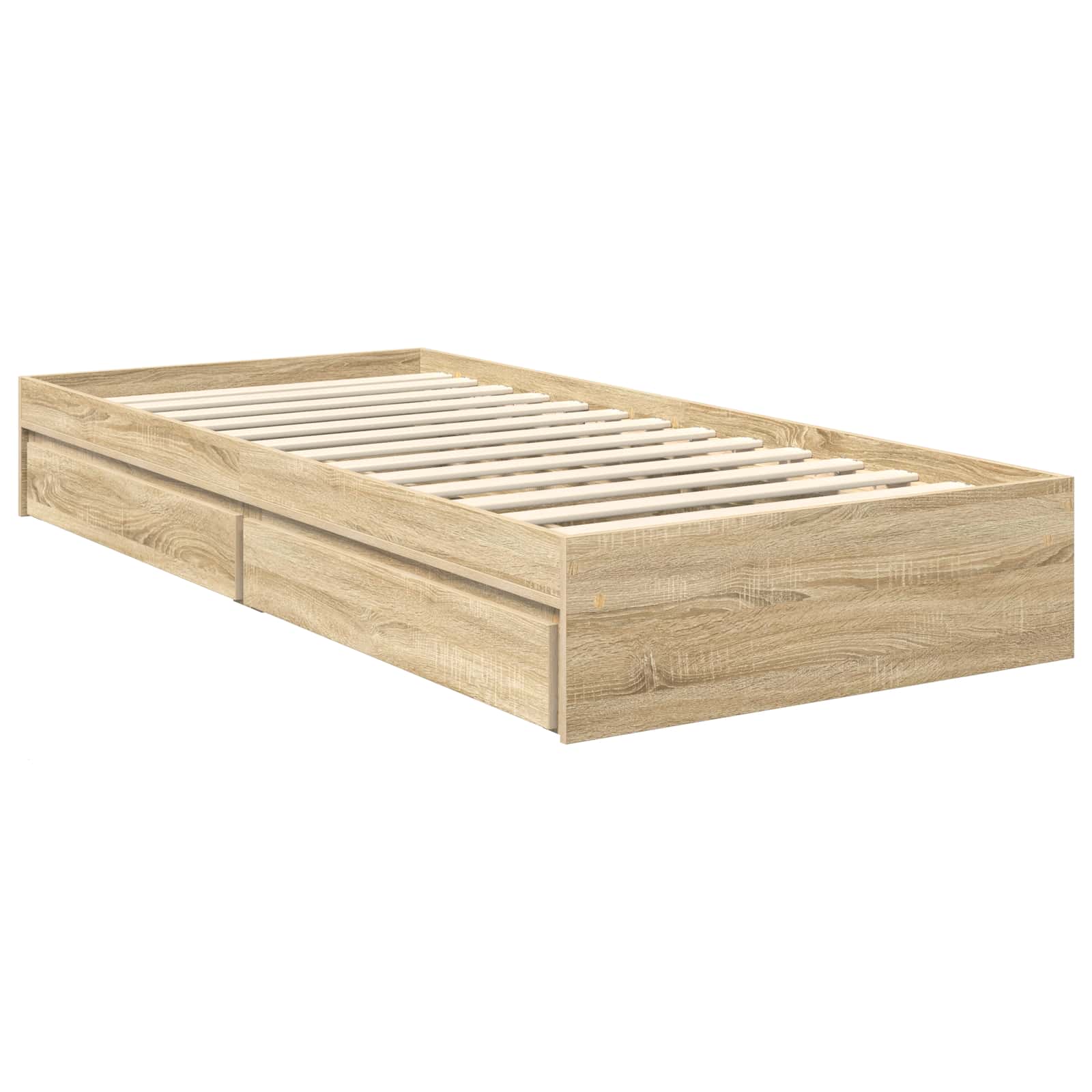 Storage Bed with Drawer Sonoma Oak 90 x 200 cm Engineered Wood