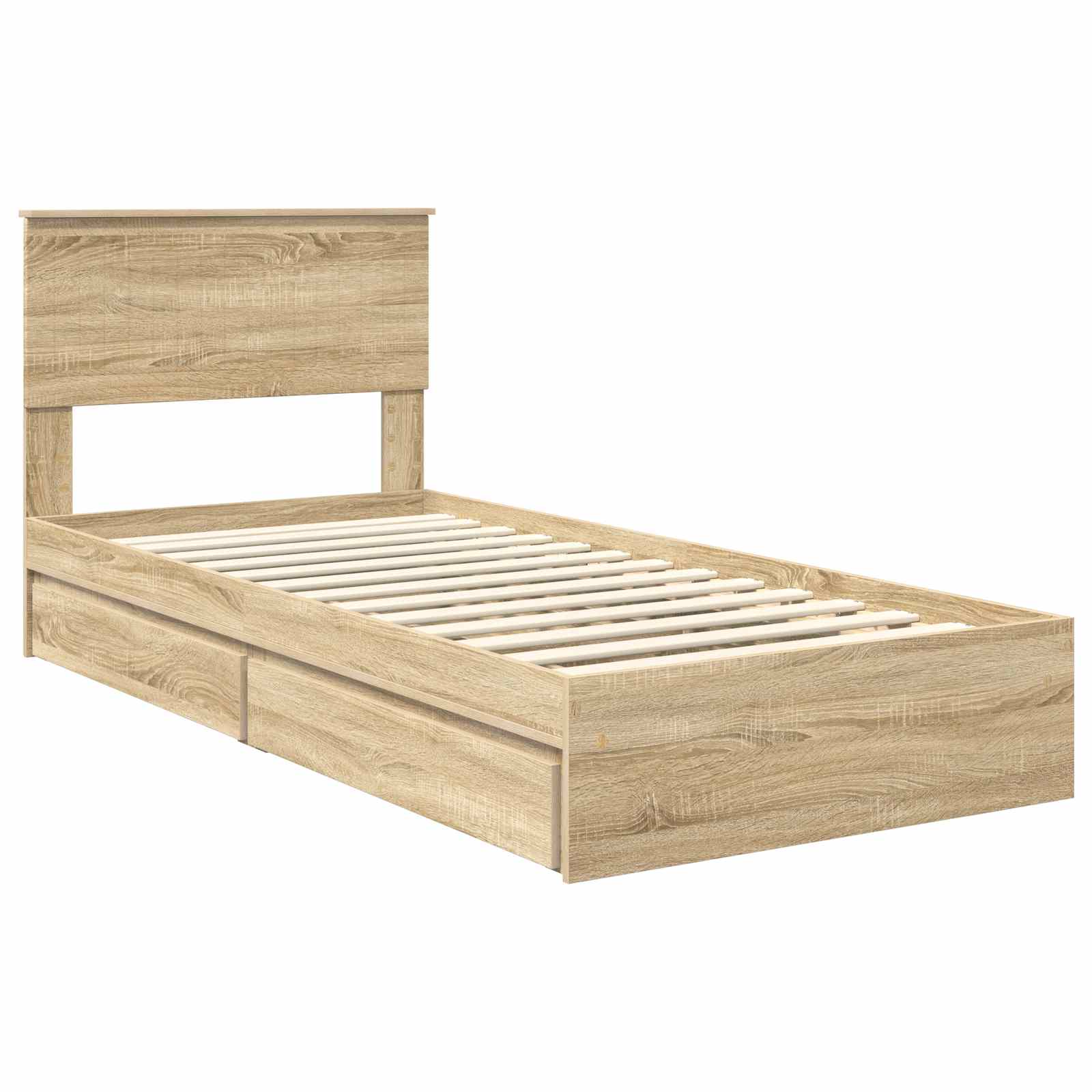 Storage Bed with Drawer Sonoma Oak 90 x 190 cm Engineered Wood