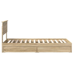 Storage Bed with Drawer Sonoma Oak 90 x 190 cm Engineered Wood