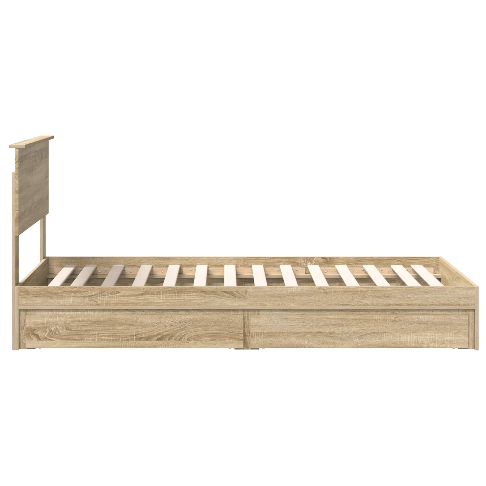 Storage Bed with Drawer Sonoma Oak 90 x 190 cm Engineered Wood