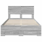 Bed Frame with Drawer Grey Sonoma 120 x 200 cm Engineered Wood