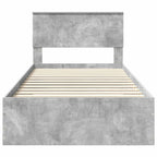 Bed Frame Concrete Grey 100 x 200 cm Engineered Wood
