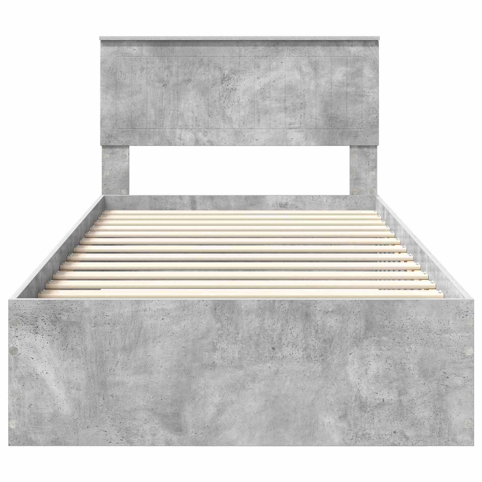 Bed Frame Concrete Grey 100 x 200 cm Engineered Wood