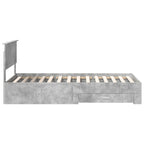 Bed Frame Concrete Grey 100 x 200 cm Engineered Wood