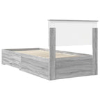 Bed Frame with Drawer Grey Sonoma 90 x 200 cm Engineered Wood