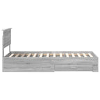 Bed Frame with Drawer Grey Sonoma 90 x 200 cm Engineered Wood