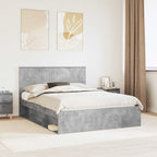 Bed Frame Concerte Grey 150 x 200 cm Solid Pine Wood