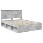 Bed Frame Concerte Grey 150 x 200 cm Solid Pine Wood