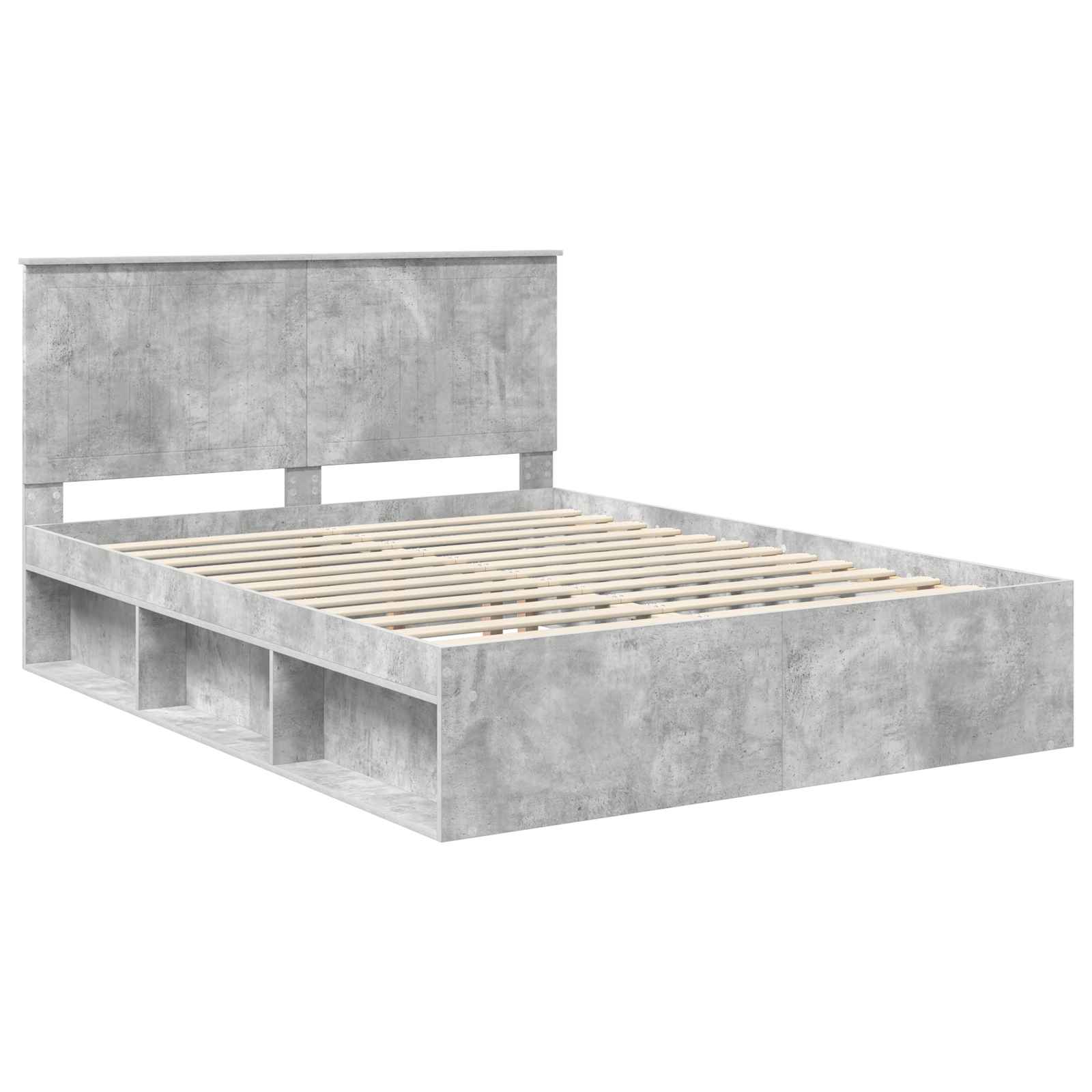 Bed Frame Concerte Grey 150 x 200 cm Solid Pine Wood