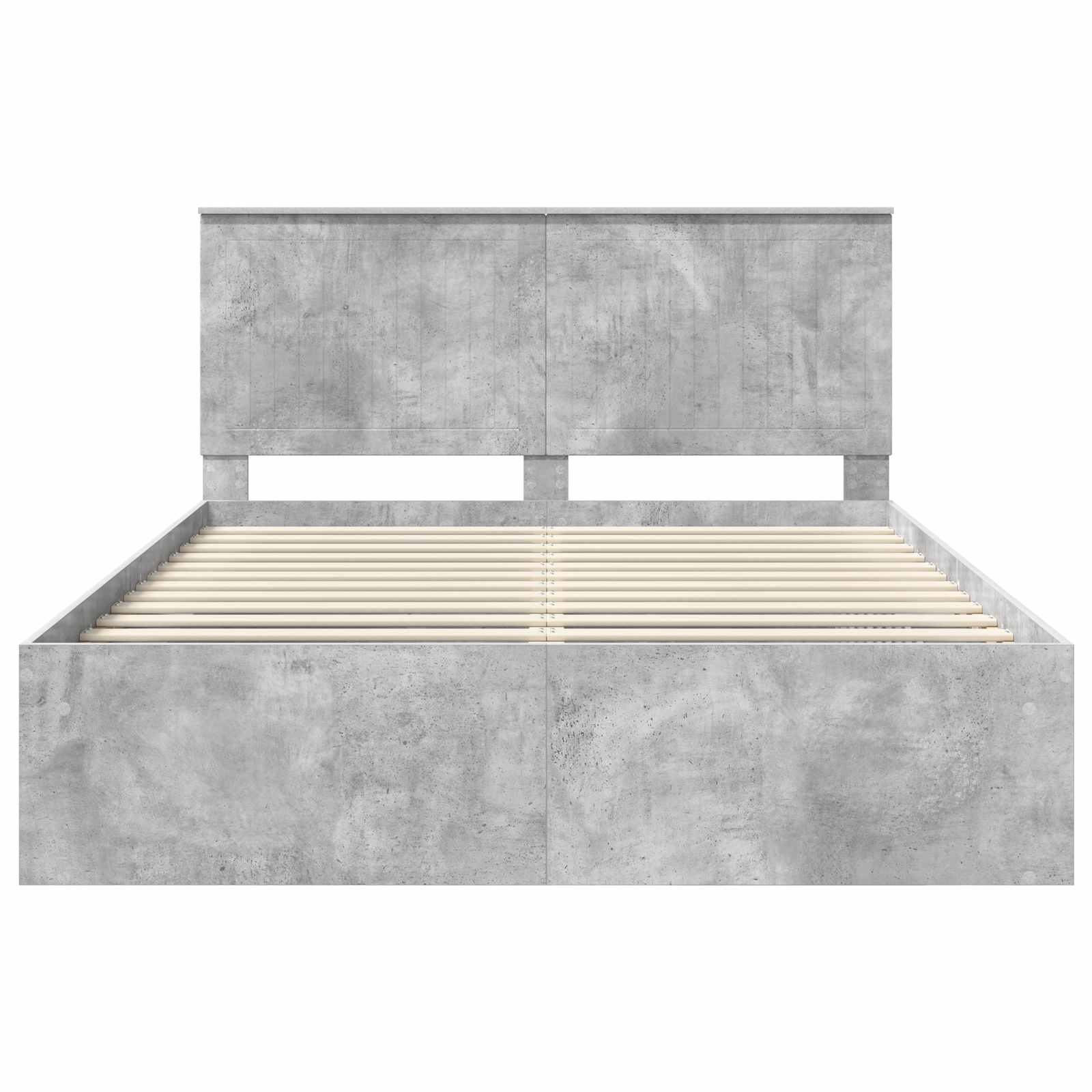 Bed Frame Concerte Grey 150 x 200 cm Solid Pine Wood