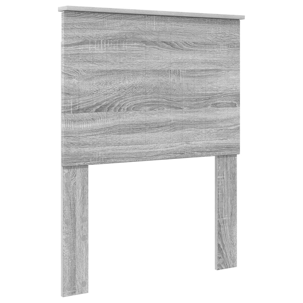 Bed Frame Grey Sonoma 75 x 190 cm Solid Pine Wood