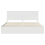 Bed Frame with Drawer White 200 x 200 cm Engineer Wood