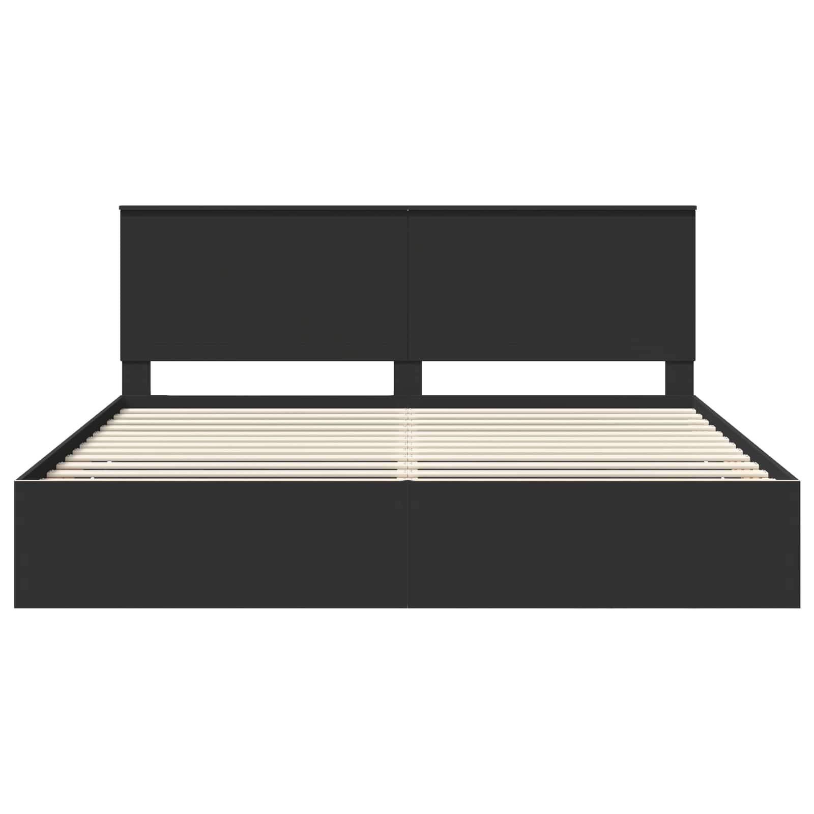 Bed Frame with Drawer Black 200 x 200 cm Engineer Wood