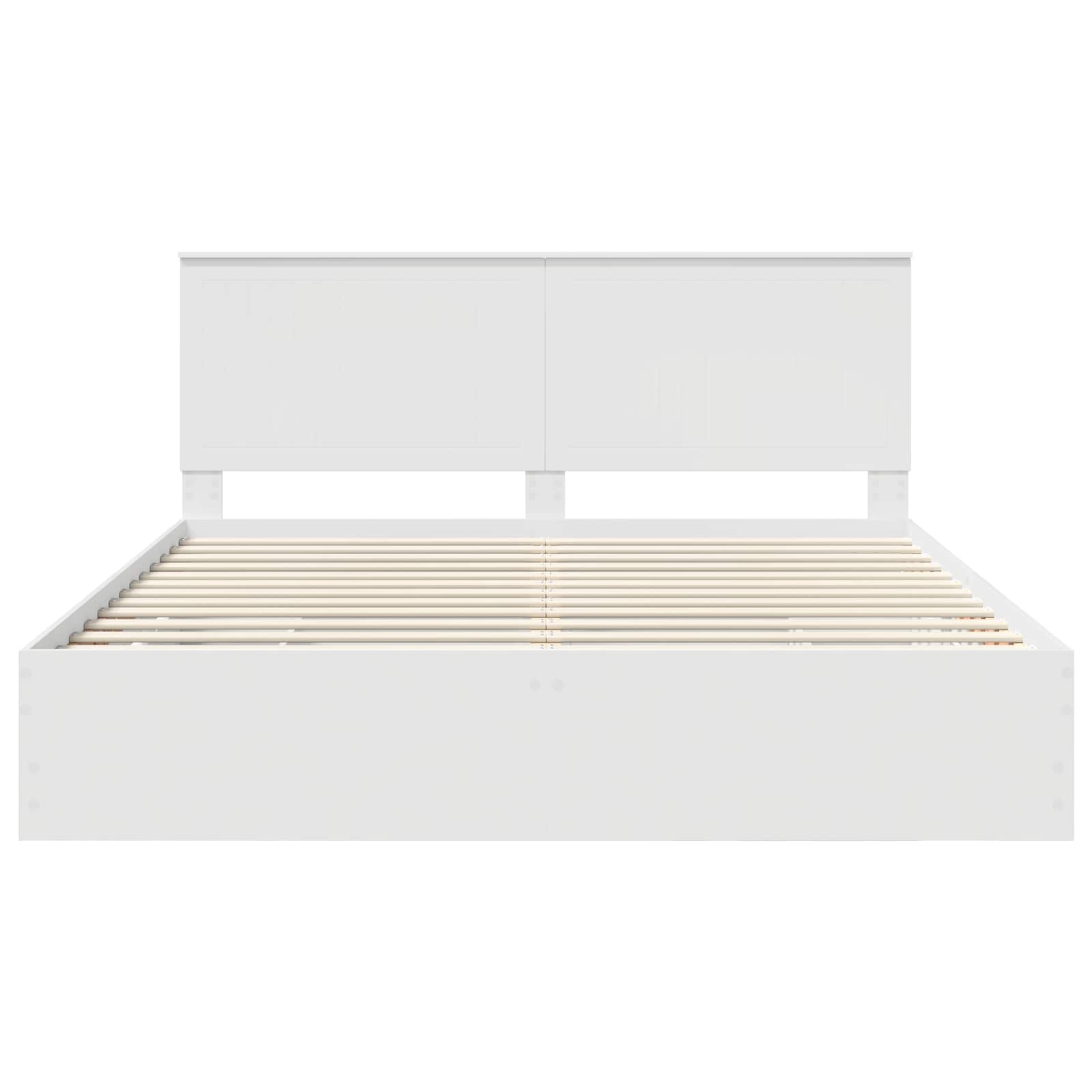 Bed Frame with Drawer White 180 x 200 cm Engineer Wood
