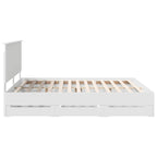 Bed Frame with Drawer White 180 x 200 cm Engineer Wood
