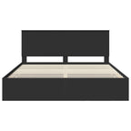 Bed Frame with Drawer Black 180 x 200 cm Engineer Wood