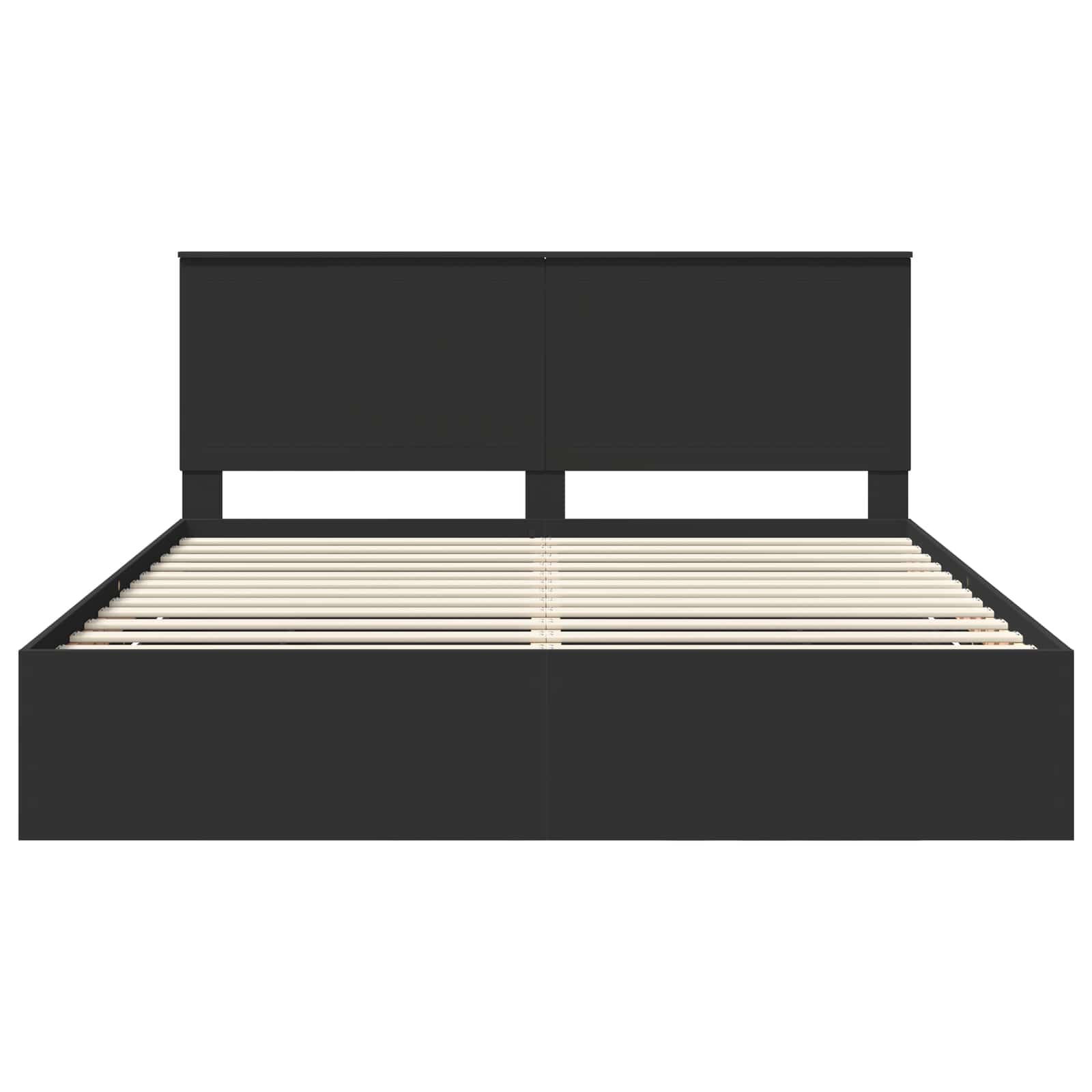 Bed Frame with Drawer Black 180 x 200 cm Engineer Wood