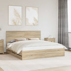 Bed Frame with Drawer Sonoma Oak 180 x 200 cm Engineer Wood