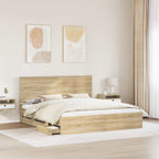 Bed Frame with Drawer Sonoma Oak 180 x 200 cm Engineer Wood