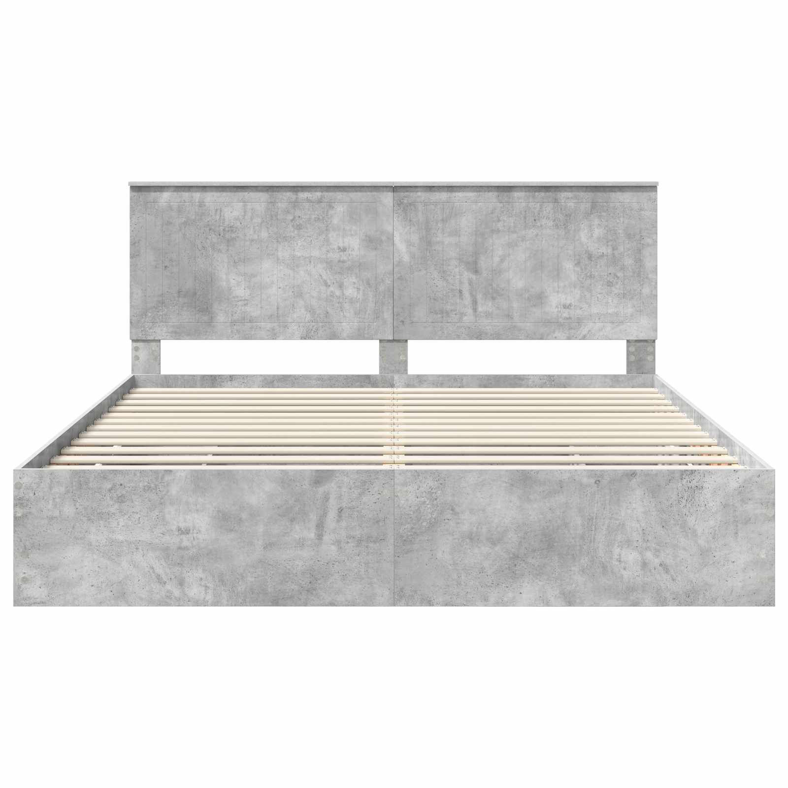 Bed Frame with Drawer Concrete Grey 180 x 200 cm Engineer Wood