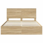 Bed Frame with Drawer Sonoma Oak 160 x 200 cm Engineer Wood