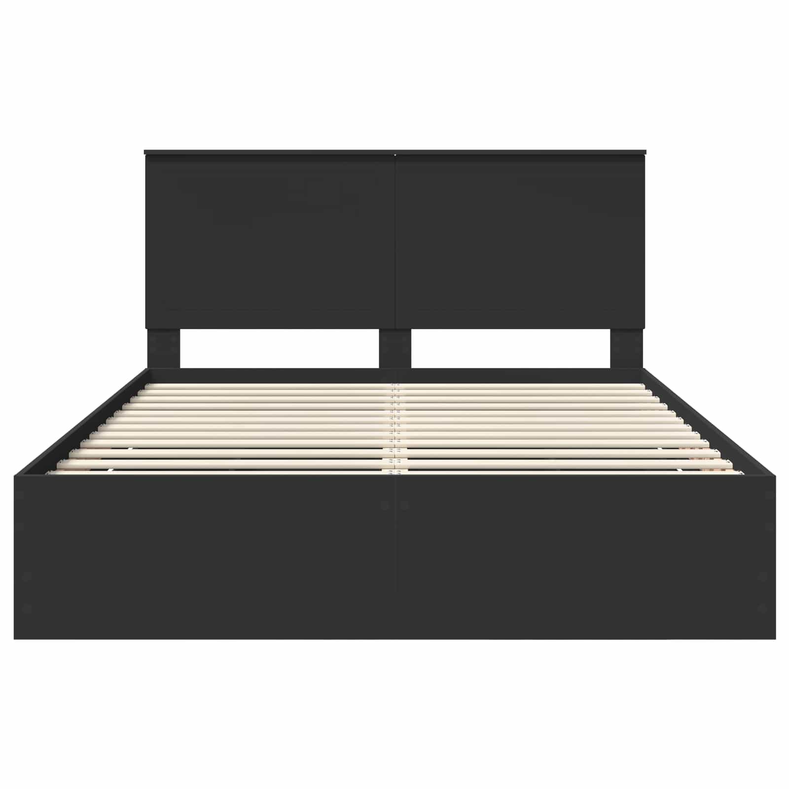 Bed Frame with Drawer Black 150 x 200 cm Engineer Wood