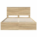 Bed Frame with Drawer Sonoma Oak 150 x 200 cm Engineer Wood