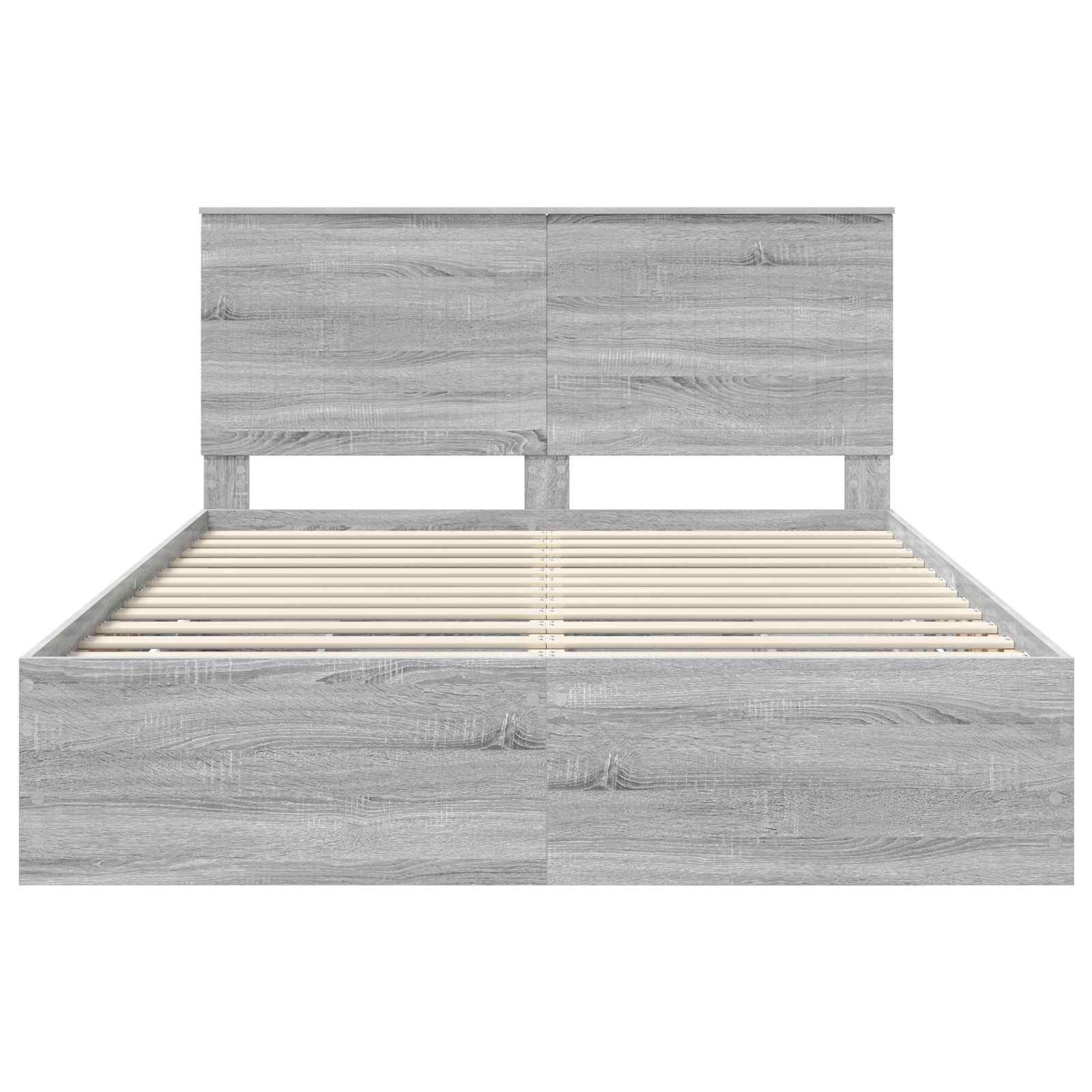Bed Frame with Drawer Grey Sonoma 150 x 200 cm Engineer Wood