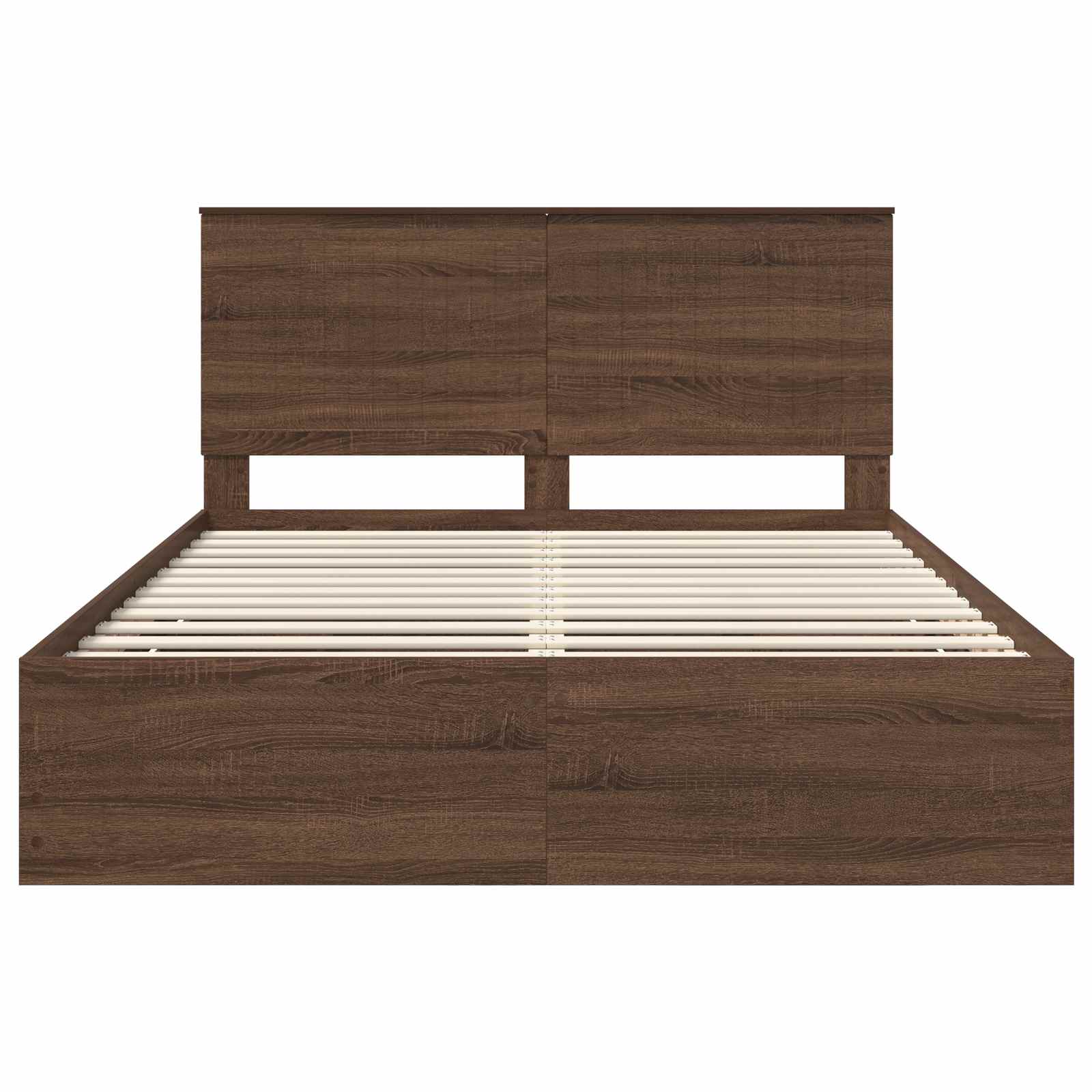 Bed Frame with Drawer Brown Oak 150 x 200 cm Engineer Wood
