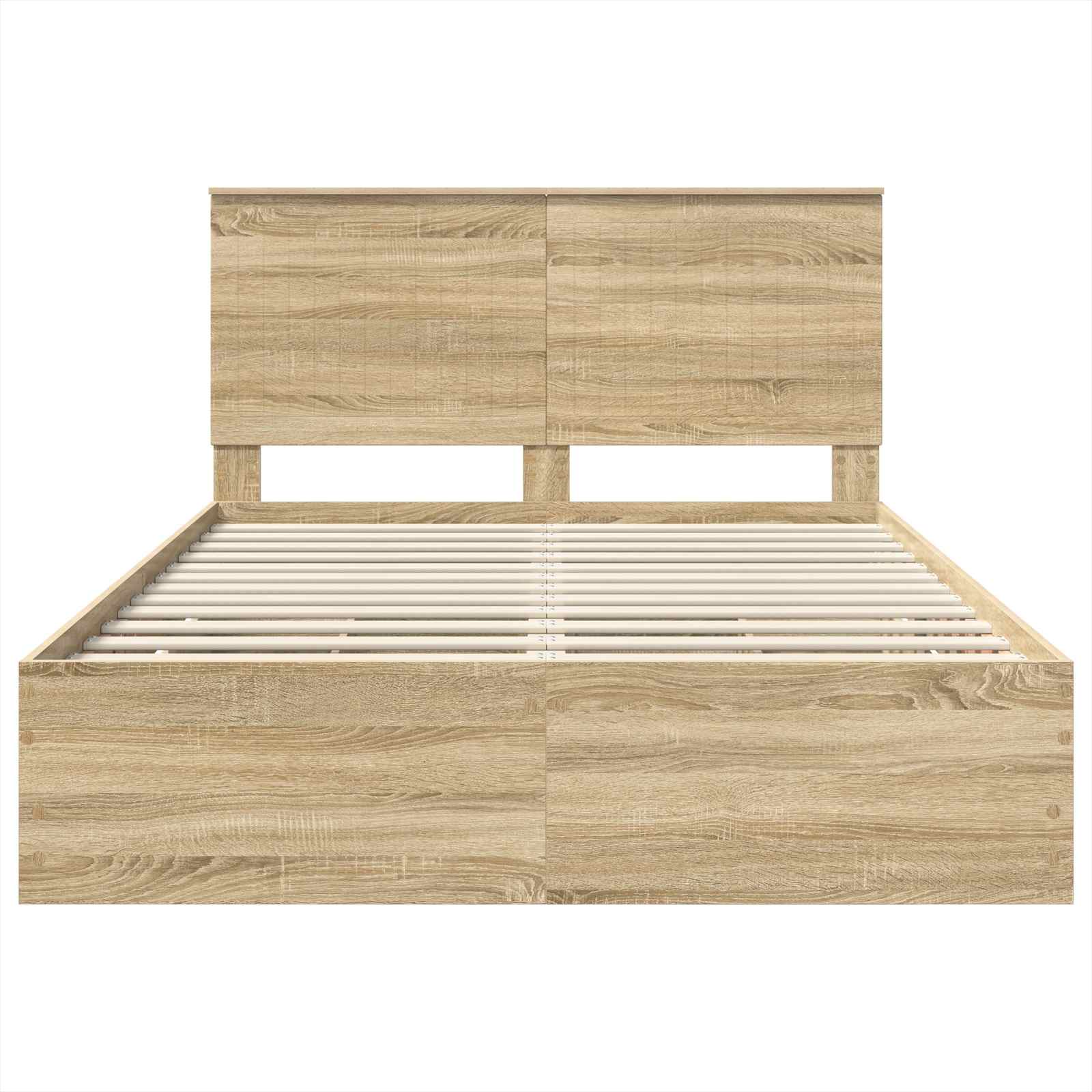 Bed Frame with Drawer Sonoma Oak 140 x 200 cm Engineer Wood