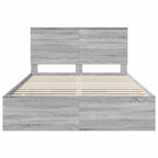 Bed Frame with Drawer Grey Sonoma 140 x 200 cm Engineer Wood