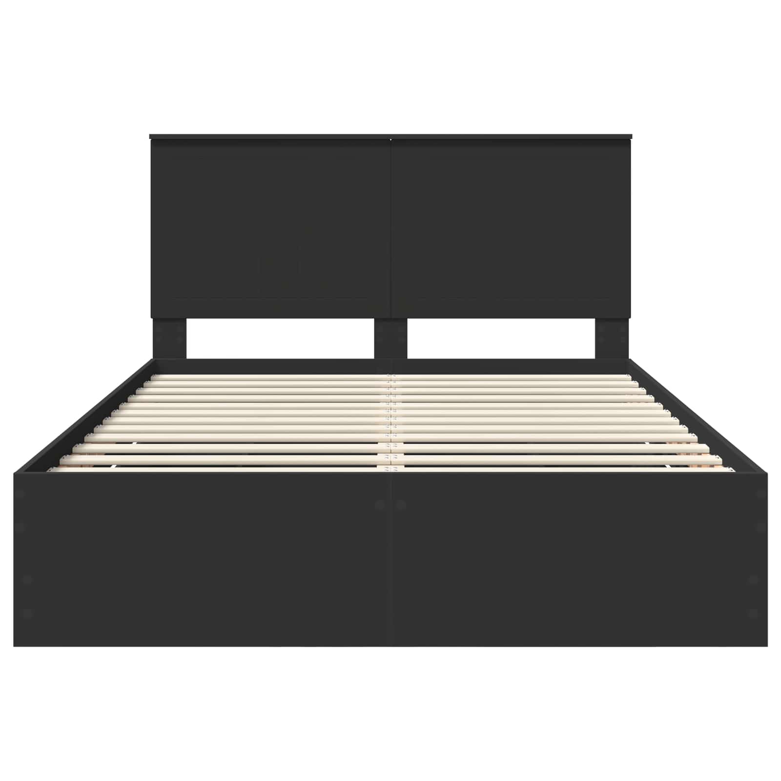 Bed Frame with Drawer Black 135 x 190 cm Engineer Wood