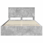 Bed Frame with Drawer Concrete Grey 135 x 190 cm Engineer Wood