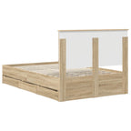 Bed Frame with Drawer Sonoma Oak 120 x 190 cm Engineer Wood