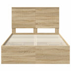 Bed Frame with Drawer Sonoma Oak 120 x 190 cm Engineer Wood