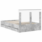 Bed Frame with Drawer Concrete Grey 120 x 190 cm Engineer Wood