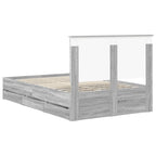 Bed Frame with Drawer Grey Sonoma 120 x 190 cm Engineer Wood