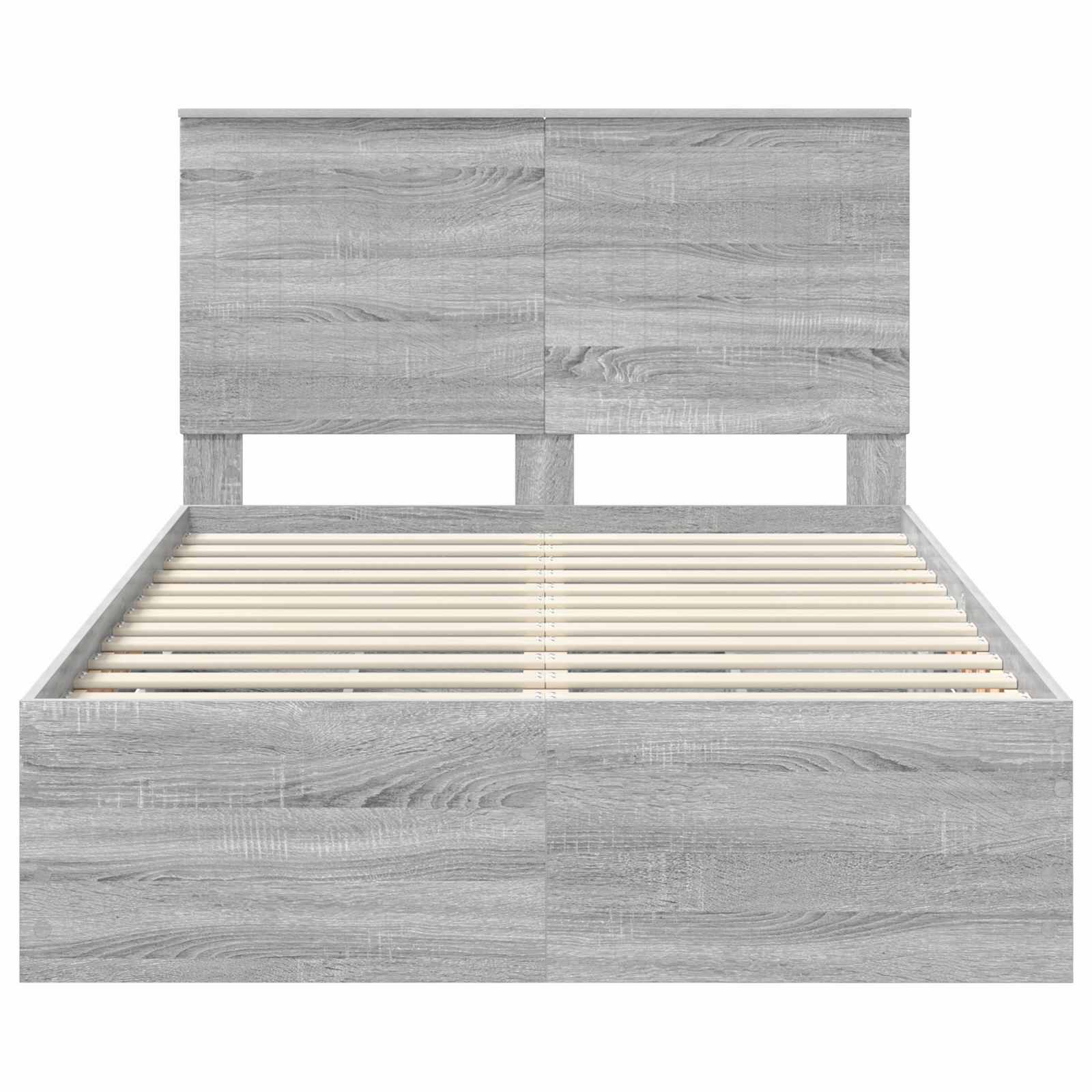 Bed Frame with Drawer Grey Sonoma 120 x 190 cm Engineer Wood