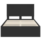 Bed Frame with Drawer Black 120 x 200 cm Engineer Wood