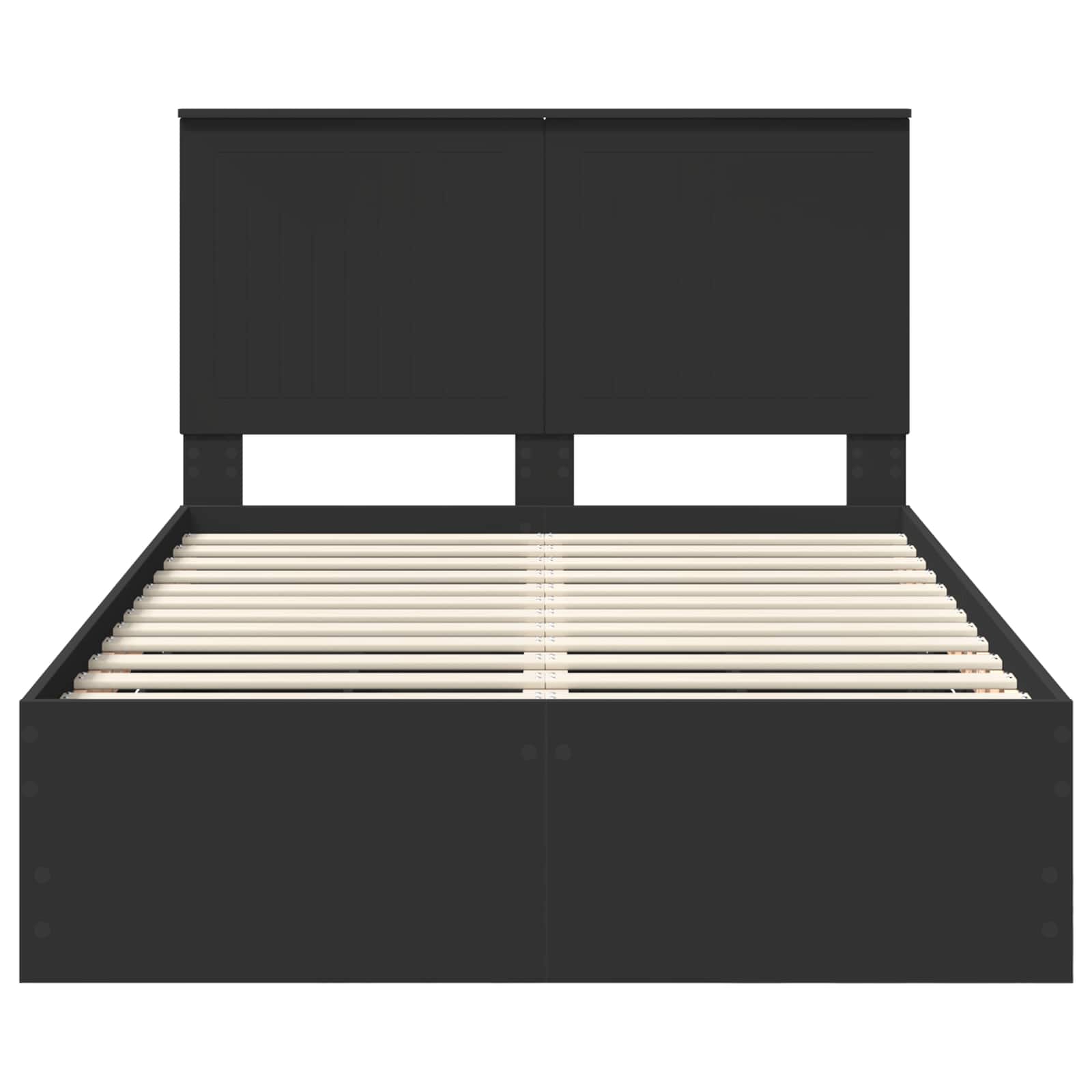 Bed Frame with Drawer Black 120 x 200 cm Engineer Wood