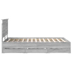 Bed Frame with Drawer Grey Sonoma 120 x 200 cm Engineer Wood