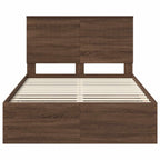 Bed Frame with Drawer Brown Oak 120 x 200 cm Engineer Wood