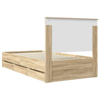 Bed Frame with Drawer Sonoma Oak 100 x 200 cm Engineer Wood