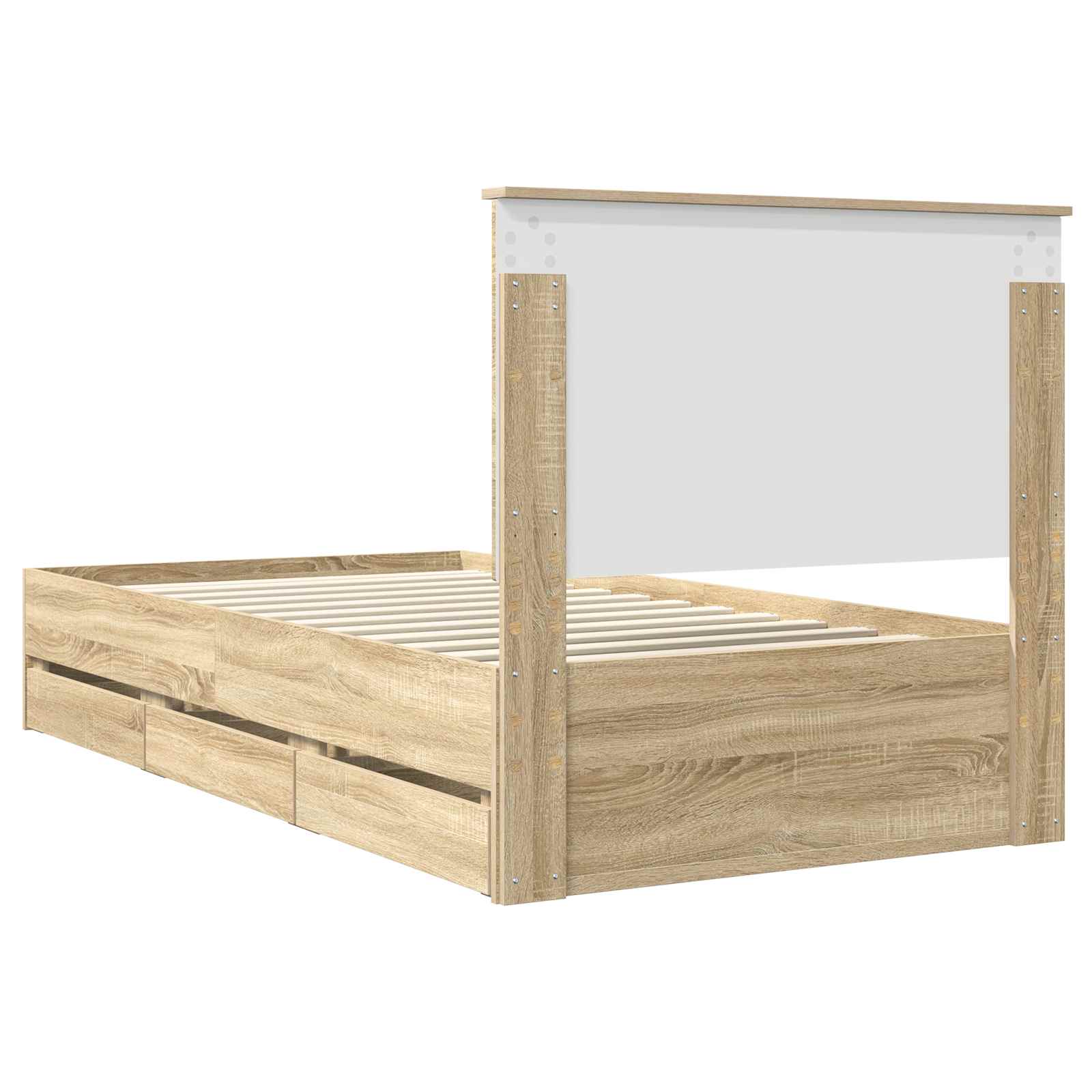 Bed Frame with Drawer Sonoma Oak 100 x 200 cm Engineer Wood