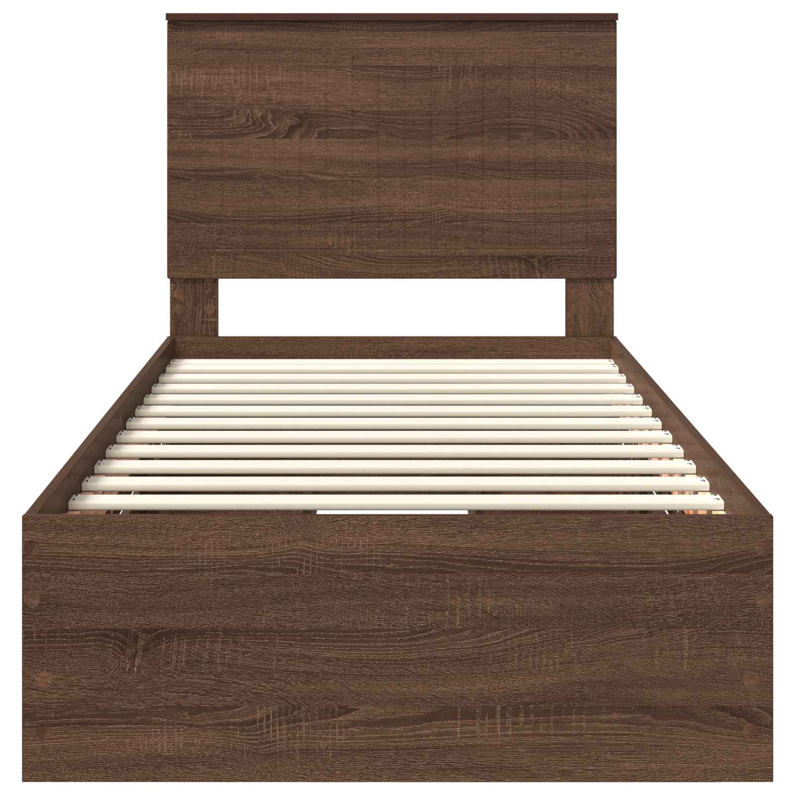 Bed Frame with Drawer Brown Oak 90 x 190 cm Engineer Wood