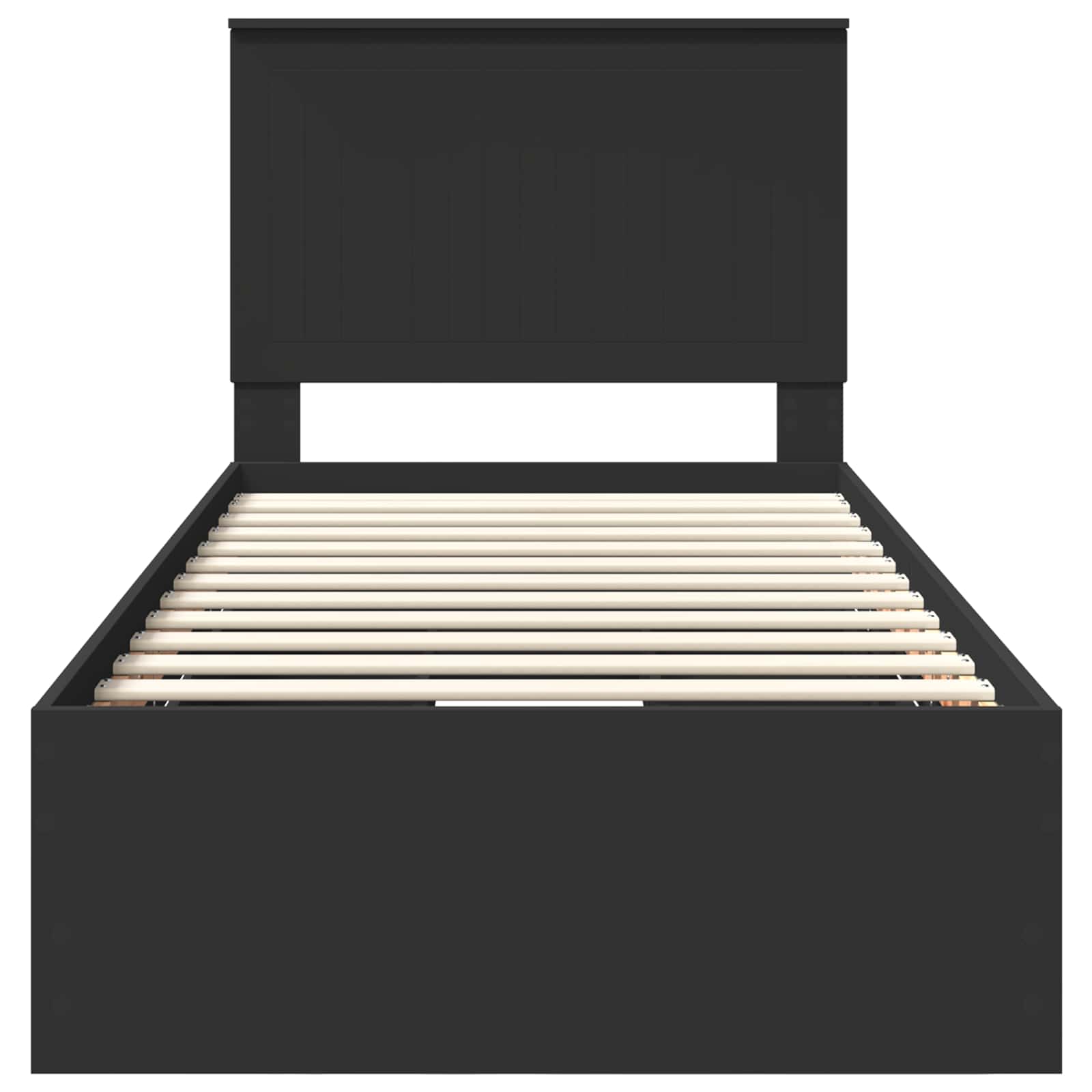 Bed Frame with Drawer Black 90 x 200 cm Engineer Wood