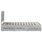 Bed Frame with Drawer Grey Sonoma 90 x 200 cm Engineer Wood