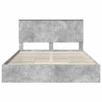 Storage Bed Concrete Grey 150 x 200 cm Engineered Wood