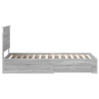Bed Frame with Drawer Grey Sonoma 90 x 200 cm Engineered Wood
