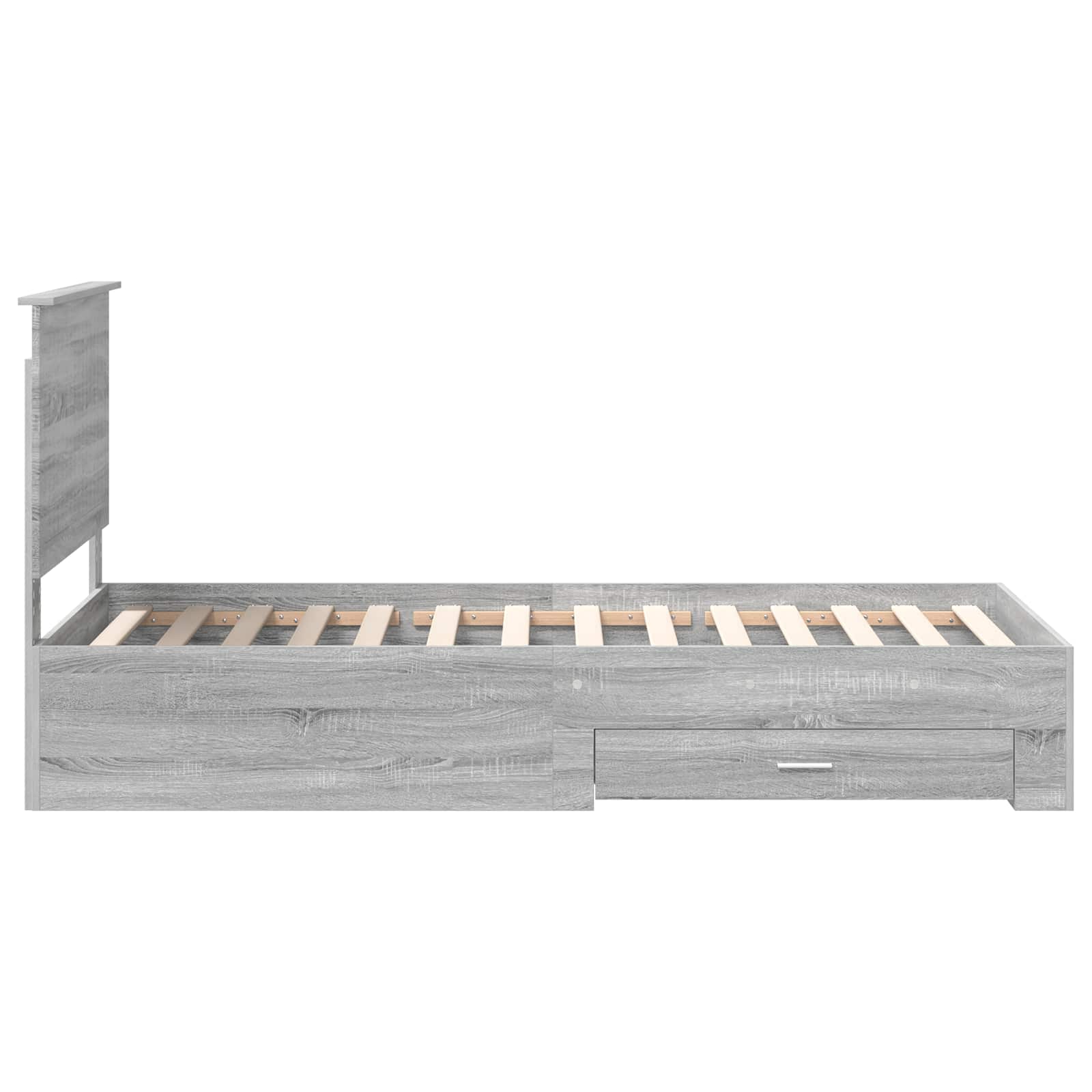 Bed Frame with Drawer Grey Sonoma 90 x 200 cm Engineered Wood